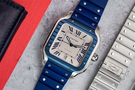 cartier santos blue pvd